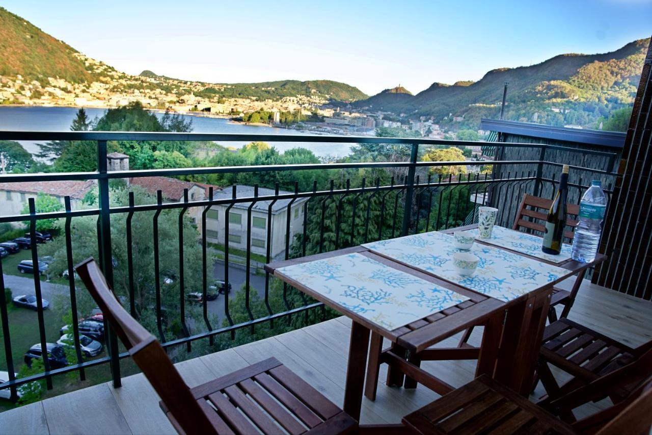 The Blue - Lake / City View Modern Apt Near Villa Olmo Como Eksteriør bilde